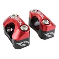 PONTET DE GUIDON UNIVERSEL VOCA HB28 V2 ALU CNC ADAPTATEUR DIAM 28,6mm NOIR/ROUGE (ENTRAXE FIXATION 32,20 A 34,80mm) (PAIRE)
