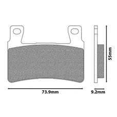 BRAKE PADS NEWFREN FOR HARLEY-DAVIDSON 1690-1800 FAT-BOY 2015>, 1584-1690 SOFTAIL 2015>, 1200 XR 2008>, 1800 CVO 2015>, 1690 BREAKOUT 2015> FRONT (FD0533SH CUSTOM SINTERED)