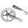 PEDALIER ROUTE STRONGLIGHT 9/10V. IMPACT ARGENT 155mm 42-34 COMPATIBLE 8V. (AXE CARRE 107mm)