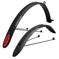 MUDGUARD FOR URBAN/TREKKING-- 700C POLISPORT COLORADO BLACK - For V-BRAKES - Wd 45mm (PAIR- rear+front)