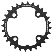 CHAINRING FOR MTB 28T. Ø80 - 2X10 "INNER" BLACK CT2 STRONGLIGHT -4 ARMS- 10 Speed SRAM - NON THREADED - Thickness 3,5 mmm