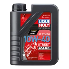 HUILE MOTEUR 4 TEMPS LIQUI MOLY MOTO STREET RACE 4T 10W40  (1 L)  SYNTHETIQUE (HUILE MOTEUR OFFICIELLE MOTO 2 ET MOTO 3)