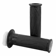 REVETEMENT POIGNEE AVOC MOTO ON ROAD STANDARD POUR YAMAHA 700 MT-07 NOIR OPEN END AVEC BARILLET (PAIRE)