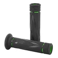 REVETEMENT POIGNEE PROGRIP MOTO ON ROAD 838 DOUBLE DENSITE NOIR/VERT OPEN END 122mm (PAIRE)