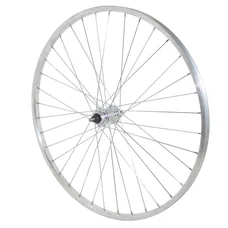WHEEL FOR URBAN BIKE- 650X30A (26x1 3/8) -REAR ALUMINIUM - ALUMINIUM HUB- -SOLID SPINDLE- 1/3 Speed hub (35-590) (SOLD WITH NUTS 10X100)
