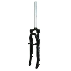 FORK- FOR TREKKING BIKE 28 " 700X35 ZOOM 730 ALUMINIUM- COIL/ELASTOMER - BLACK- TRAVEL: 50mm THREADLESS STEERER Ø 1"1/8-28,6 OUTER - .FOR Disc brake or V brake.