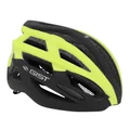 EBIKE ADULT HELMET GIST PLANET BLACK/MATT GREEN LEMON  IN-MOLD EURO 58-62 RATCHET SETTING 212GRS