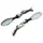 CLIGNOTANT UNIVERSEL REPLAY MINI OVALE 9 LEDS TRANSPARENT/NOIR CORPS ZAMAC  (L 65mm / H 20mm / L 21mm) (HOMOLOGUE CE) (PAIRE)