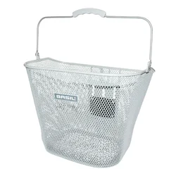 PANIER AVANT ACIER NID ABEILLE BASIL BASIMPLY EC ARGENT  (35x26x29 cm) -VENDU SANS FIXATION BASEASY- A UTILISER AVEC REF 23965/147065