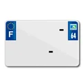 PLAQUE IMMATRICULATION MOTO TIFLEX ALU PREPERCEE 210x130 DEP. 64 VIERGE (VENDU PAR 10)