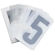 CHIFFRE PLAQUE PVC MOTO/SCOOTER 45mm  5  (VENDU PAR 10)