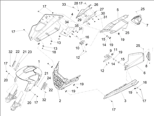Garde-boue Av.-Embasement