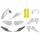 FAIRINGS/BODY PARTS FOR HUSQVARNA 250, 450 TE, 250, 350 FE 2020>  White /Grey/yellow- (OEM color)  (10 parts kit)  -POLISPORT-