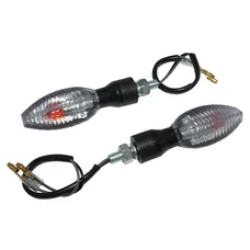 CLIGNOTANT UNIVERSEL REPLAY SQUALE A AMPOULE BAU9S TRANSPARENT/NOIR BASE COURTE  (L 90mm / H 30mm / L 25mm) (HOMOLOGUE CE) (PAIRE)