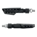 CLIGNOTANT SEQUENTIEL MOTO TAAC FR03 9 LEDS FUME/NOIR AVEC FONCTION FEU DE POSITION ET FEU STOP (M8 / LONG 92mm / H 24mm) (PAIRE) QUALITE PREMIUM  -HOMOLOGUE ECE-