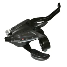 LEVIER/MANETTE VTT PATIN SHIMANO STEF500 DROIT 8V. NOIR V-BRAKE 2 DOIGTS