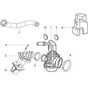 Carburateur complet - Raccord d'admission
