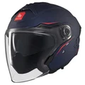 CASQUE JET MT SV S COSMO A7 DOUBLE ECRANS BLEU MAT    XS (ECE 22.06)