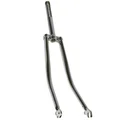 FORK- FOR URBAN BIKE 650B STEEL CHROME - RIGID CURVED - THREADED STEERER Ø 22,2mm (cone Ø26,4)