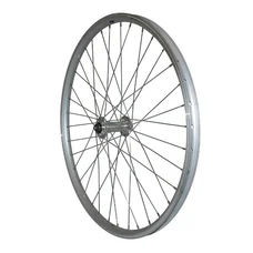 WHEEL FOR MTB- 24" FRONT -ALUMINIUM- SILVER DOUBLE-WALLED -ALUMINIUM HUB -QUICK RELEASE