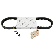 TRANSMISSION KIT"PIAGGIO GENUINE PARTS" BELT,ROLLERS,GUIDES- 50 TYPHOON, NRG, VESPA PRIMAVERA/APRILIA 50 SR/GILERA 50 STALKER, RUNNER  -1R000425-