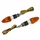 CLIGNOTANT UNIVERSEL REPLAY MICRO FLECHE A AMPOULE ORANGE/BLANC (L 54mm / H 20mm / L 22mm) (HOMOLOGUE CE) (PAIRE)