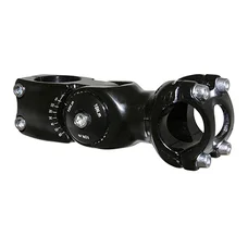 STEM FOR MTB/TREKKING  - P2R -ADJUSTABLE- BLACK Ø25,4  L 90mm - For FORK 1" 1/8