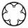 CHAINRING FOR ROAD BIKE- 5 Arms- 54T.Ø 130 -OUTER- ALUMINIUM BLACK- 7075 TA ALIZE (SHIMANO TYPE)8/9/10 Speed