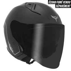 CASQUE JET ADX AJ300 NOIR MAT XS (DOUBLE ECRAN) (ECE 22.06) (AVEC VISIERE FUME NOIR SUPPLEMENTAIRE A L'INTERIEUR DE LA BOITE)