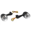 CLIGNOTANT SCOOT ADAPTABLE MBK 50 NITRO/YAMAHA 50 AEROX/DERBI 50 SENDA AR/BETA 50 RR AR TRANSPARENT/NOIR AMPOULE MIROIR ECLAIRANT ORANGE (PAIRE)  -REPLAY-