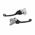 LEVIER DE FREIN/EMBRAYAGE MOTO OFF ROAD RETRACTABLE/PIVOT INCASSABLE HONDA 250 CRF R 2007>2023, 250 CRF RX 2019>2020, 450 CRF R 2007>2020, 450 CRF RX 2018>2020 NOIR (PAIRE)  -POLISPORT-