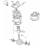 Arbre moteur - Cylindre - Piston
