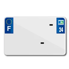 LICENSE PLATE FOR MOTORBIKE TIFLEX ALU PRE DRILLED 210x130 DEP. 24 BLANK (SOLD PER 10)