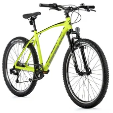 VELO MUSCULAIRE VTT 26 LEADER FOX MXC HOMME JAUNE FLUO 8V CADRE 16 POUCES (TAILLE ADULTE 160 à 168 cm)