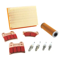 KIT ENTRETIEN MOTO ADAPTABLE KTM 1290 SUPER ADVENTURE R, S, T 2015>2024 PLAQUETTE METAL FRITTE (PACK 9 PIECES) -SELECTION P2R PREMIUM