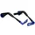LEVER GUARDS - VOCA RACING CNC ALUMINIUM - Black/Blue- for bar internal Ø 14 mm - Adjustable lenght 130/148 mm (PAIR)