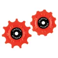 GALET DERAILLEUR TRIPEAK 11 DENTS ROULEMENT G5 CERAMIQUE POUR SHIMANO/SRAM 11/10V. ROUGE (BLISTER DE 2)