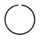 OIL SCRAPER PISTON RING- "PIAGGIO GENUINE PART" 125 FLY, VESPA LX, PRIMAVERA, SPRINT  -B017545-