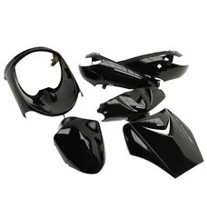 CARROSSERIE/CARENAGE SCOOT ADAPTABLE PEUGEOT 50 VIVACITY 1998>2007 NOIR BRILLANT (KIT 6 PIECES)  -P2R-