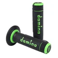 REVETEMENT POIGNEE DOMINO MOTO OFF ROAD A020 NOIR/VERT CLOSED END 120-123mm (PAIRE)