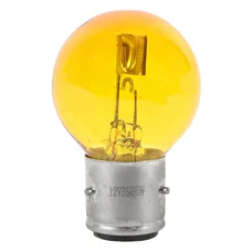AMPOULE/LAMPE STANDARD 12V 35/35W CULOT BA21d JAUNE (PROJECTEUR) (VENDU A L'UNITE)  -SELECTION P2R-