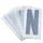 LETTRE PLAQUE PVC MOTO/SCOOTER 45mm  N  (VENDU PAR 10)
