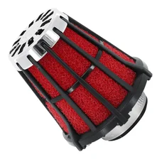 FILTRE A AIR MALOSSI E5 PHBN/PHVA DROIT DECENTREE NOIR MOUSSE ROUGE D.35mm (SAUF PEUGEOT) (04241950)