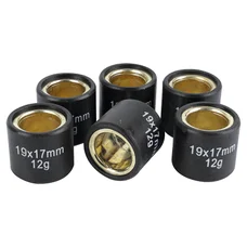 GALET/ROULEAU MAXISCOOTER MAGNETI MARELLI 19x17  12,0g (x6)  POUR PIAGGIO 125 BEVERLY, FLY, LIBERTY, MP3, YOURBAN VESPA LX ET GTS, X10, X9, X8, X7, X-EVO/APRILIA 125 SPORTCITY, SCARABEO