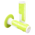 GRIP- PROGRIP OFF ROAD 801 DUAL DENSITY - FLUO DESIGN WHITE/YELLOW 115mm (PAIR) (CROSS/MX)