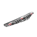 MUDGUARD FOR ROAD BIKE/MTB-- VELOX-REAR- TO CLIP- TOUR DE FRANCE "white/red/black" CAPELLO - TO CLIP UNDER THE SEAT (SOLD PER UNIT)
