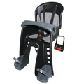 PORTE BEBE/SIEGE ENFANT AVANT POLISPORT A FIXER SUR CADRE BILBY JUNIOR NOIR COUSSIN GRIS (9 A 15Kgs) HOMOLOGUE EN 14344
