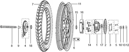Roue arrière en alliage