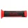 REVETEMENT POIGNEE DOMINO MOTO ON ROAD A350 GRIS ANTHRACITE/ROUGE OPEN END 120mm (PAIRE)