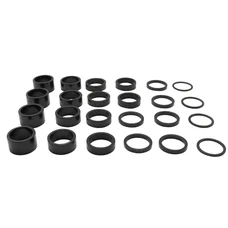 ENTRETOISE DIRECTION ALU  NOIR 1"1/8-28.6 (BOITE CONTIENT 4X2mm-6X5mm-6X10mm-4X15mm-4X20mm)